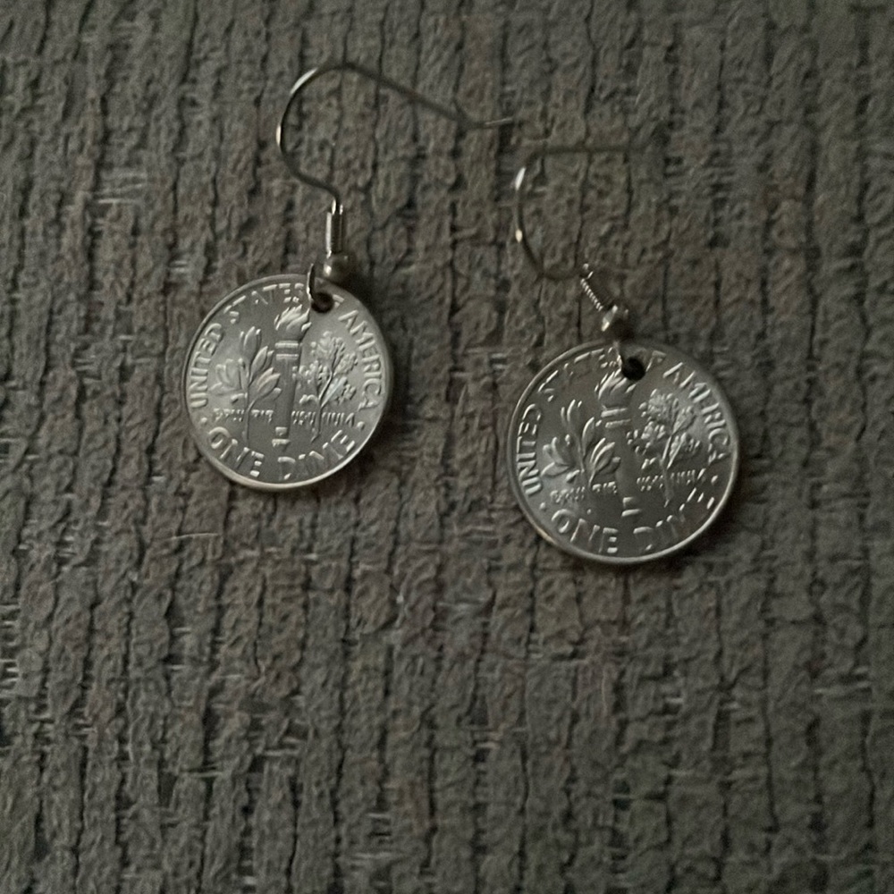 Dime earrings